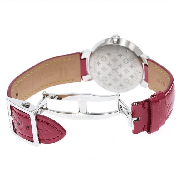 LOUIS VUITTON Tambour Cool V MM Q1G09 8P Diamond Quartz Ladies Watch_828298 - Picture 6 of 6